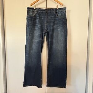 Aeropostale Men’s Bootcut Jeans 38x32 Dark Blue Wash